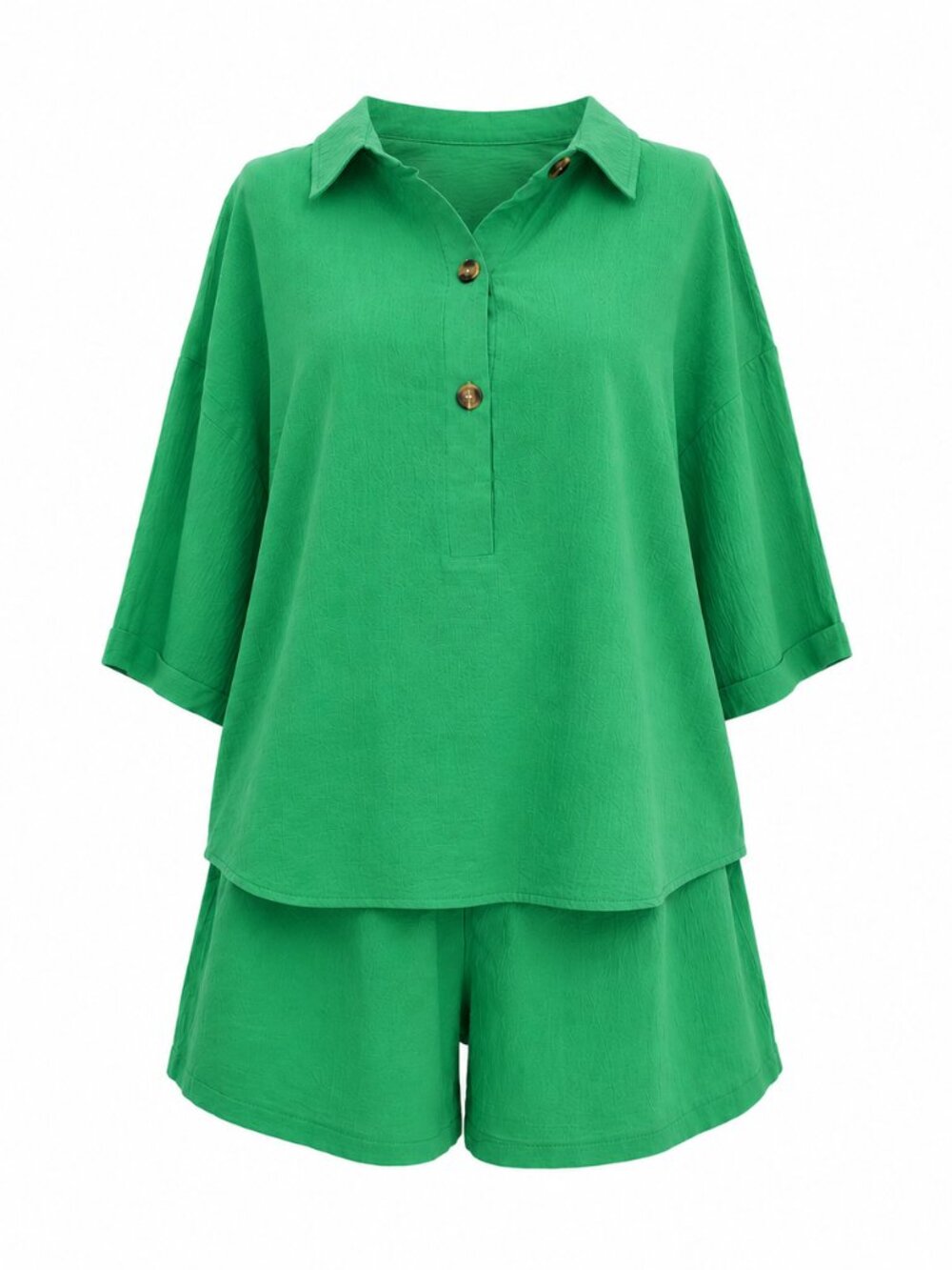 Green Oversized Top and Shorts Matching Set New